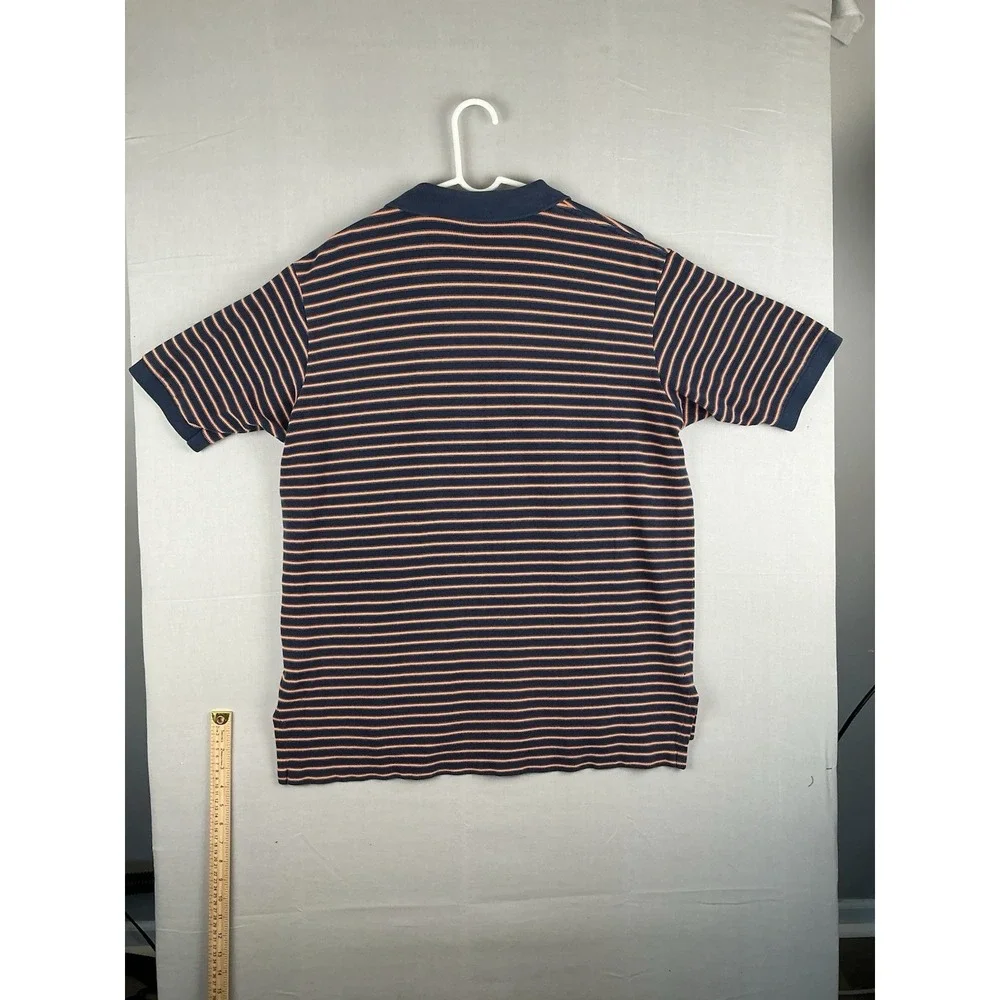 Polo Ralph Lauren Golf Shirt Men's Size XL Blue Orange Striped Short Sleeve